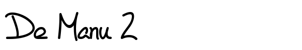 De Manu 2 font preview
